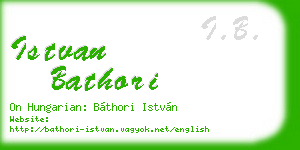 istvan bathori business card